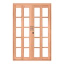 Ver imagem 1 de Porta Balcão de Correr de Madeira Eucalipto Quadriculada Reto Bat.12 Cm Esel - 2.16 (a) X 2.00 (l)
