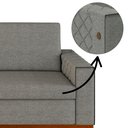 Ver mais imagens de Sofá Living Vintage 3 Lugares 225cm em Linho Áspen Cinza