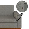 Sofá Living Vintage 3 Lugares 225cm em Linho Áspen  - 8