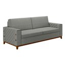Ver imagem 2 de Sofá Living Vintage 3 Lugares 225cm em Linho Áspen Cinza