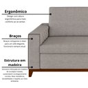 Ver imagem 5 de Sofá 3 Lugares Linho Áspen Bege Caramelo