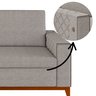 Sofá Living Vintage 3 Lugares 225cm em Linho Áspen  - 8