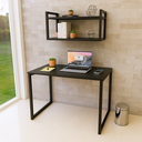 Ver imagem 1 de Kit Home Office Escrivaninha Industrial com Prateleira 100% Mdf Premium e Aço