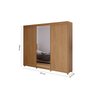 Guarda Roupa Casal com Espelho 3 Portas 6 Gavetas 100% MDF Maximus  - 4