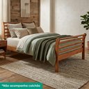 Ver imagem 3 de Cama Queen Gôndola Peseira Alta Madeira Maciça Marrom Milani Movelaria