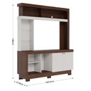 Ver imagem 4 de Rack Estante para TV até 50 Polegadas 2 Portas e Prateleiras de Vidro Multimóveis Crcol-RCP028