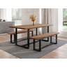 Conjunto Sala de Jantar Mesa com Bancos 6 Lugares Madeira Maciça Lumber Cabecasa MadeiraMadeira - 1