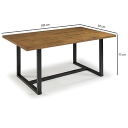 Conjunto Sala de Jantar Mesa com Bancos 6 Lugares Madeira Maciça Lumber Cabecasa MadeiraMadeira - 2
