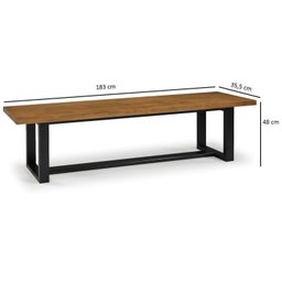 Conjunto Sala de Jantar Mesa com Bancos 6 Lugares Madeira Maciça Lumber Cabecasa MadeiraMadeira - 3