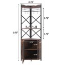 Ver imagem 2 de Takywep Bar de Canto 5 Andares com Porta-vinhos e Vidros Preto