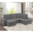 Ver imagem 1 de Sofá de Canto Retrátil e Reclinável 5 Lugares 310cm Belluno