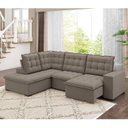 Ver imagem 1 de Sofá de Canto Retrátil e Reclinável 5 Lugares 310cm Belluno