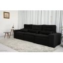 Ver imagem 5 de Sofá Retrátil e Reclinável 2,10m em Tecido Suede Preto