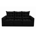 Ver imagem 1 de Sofá Retrátil e Reclinável 2,10m em Tecido Suede Preto