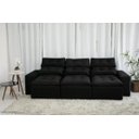 Ver imagem 4 de Sofá Retrátil e Reclinável 2,10m em Tecido Suede Preto