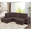 Ver imagem 1 de Sofá de Canto Retrátil e Reclinável 5 Lugares 310cm Belluno