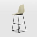 Ver imagem 1 de Banqueta para Sala de Jantar em Aço Eames PP Bege/Fendi