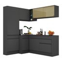 Ver imagem 6 de Armário De Cozinha Completa De Canto Com Rodapé Preto