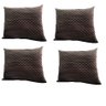 Kit 4 Capa de Almofada Suede Matelado Aveludo 45x45 Admirare Marrom - 1
