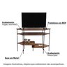 Rack de Canto para TV até 46 Polegadas 4 Prateleiras Industrial Lógica Nacional Móveis - 4
