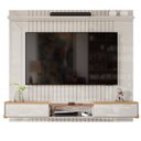 Ver imagem 1 de Rack Bancada com Painel para Tv de até 70" Ases Off White/jequitiba