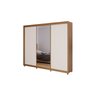 Guarda Roupa Casal com Espelho 3 Portas 6 Gavetas 100% MDF Maximus  - 3