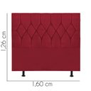 Ver imagem 3 de Cabeceira Estofada Istambul Capitonê 160cm Queen Size Box Quarto Corino Vermelho - Gat Magazine