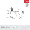 Ver imagem 2 de Mesa de Centro Eliptica Siena TB34 Dalla Costa:Nobre