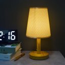 Ver imagem 4 de Abajur Luminária de Mesa Base de Madeira Quadrado:bege