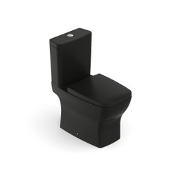 Kit de Bacia com Caixa Assento Termofixo com Queda Amortecida e Complementos de Instalação Boss Roca Preto/Matte Black - 5