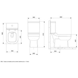 Kit Bacia com Caixa Acoplada Assento Termofixo Elite Celite - 5