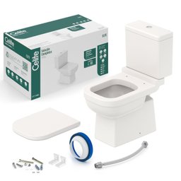 Kit Bacia com Caixa Acoplada  Assento Termofixo Elite Celite - 6