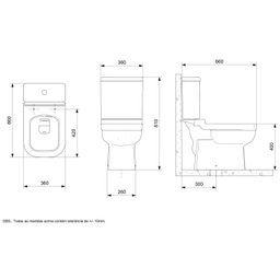 Kit Bacia com Caixa Acoplada  Assento Termofixo Elite Celite - 4