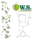 Ver mais imagens de Suporte Tripé de Ferro P/ Vasos e Plantas 27x60cm Alto