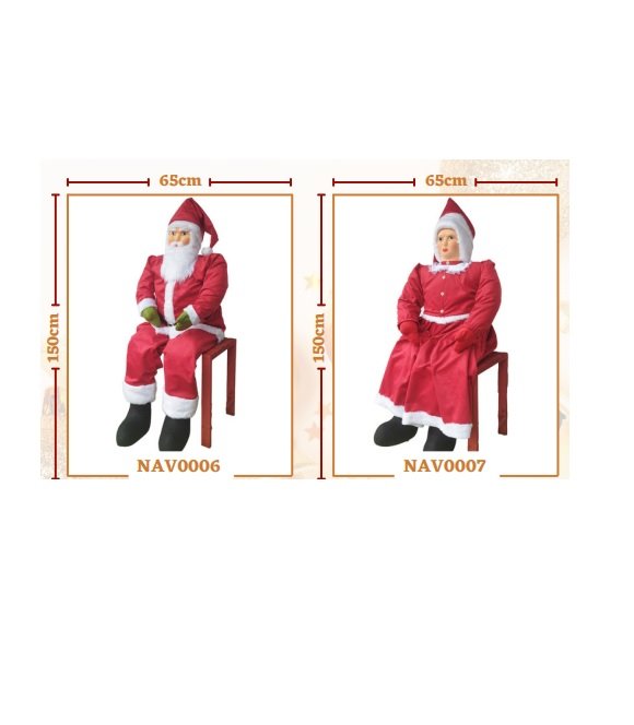 PAPAI NOEL DE 1,50 CM DE ALTURA DECORAÇÃO ENFEITE DE NATAL - 1