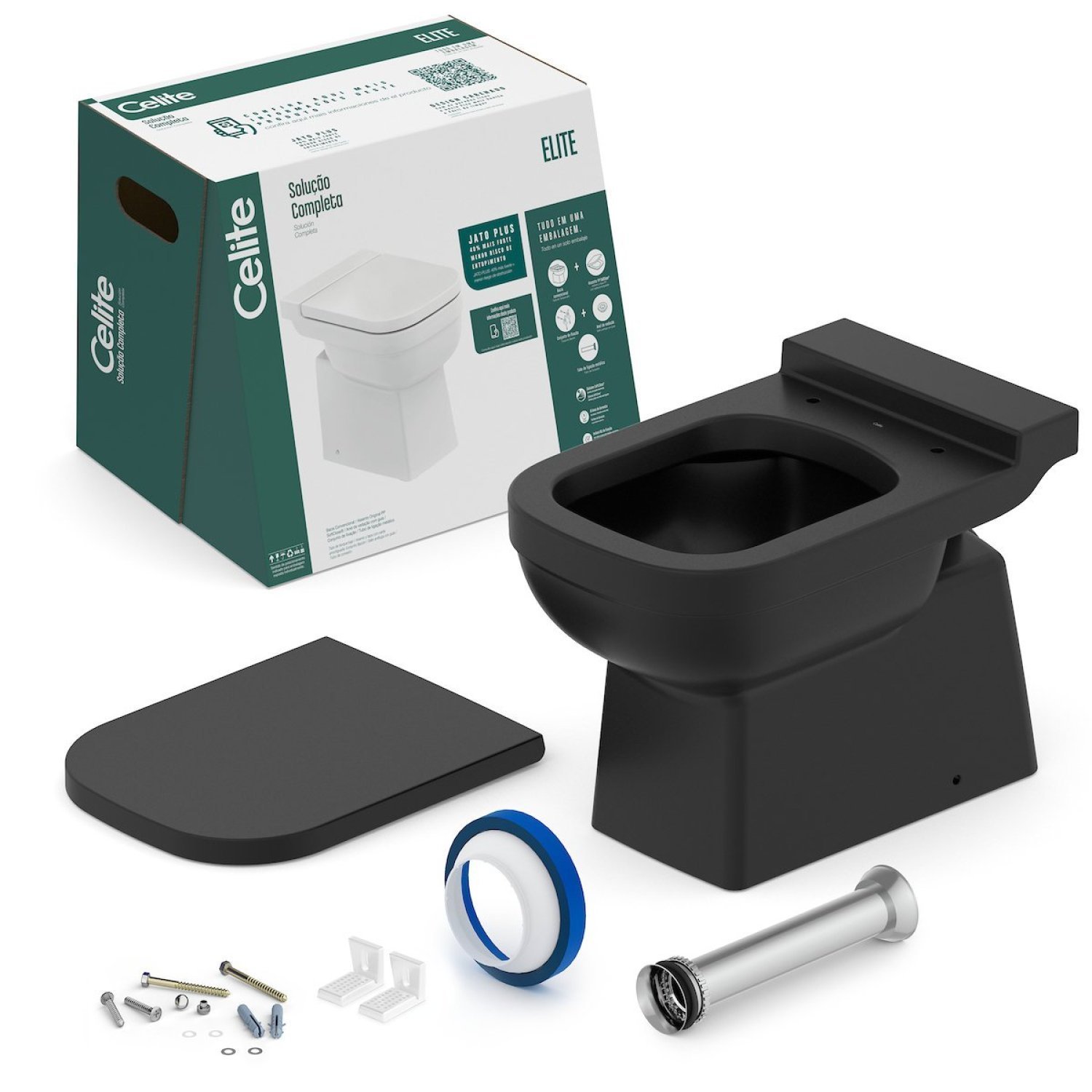 Kit Bacia Convencional com Assento Termofixo Elite Celite - 3