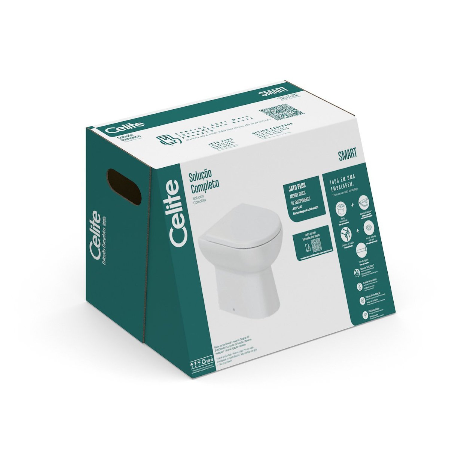 Kit Bacia Convencional com Assento Termofixo Smart Celite - 6