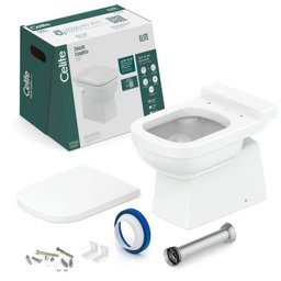 Kit Bacia Convencional com Assento Polipropileno Elite Celite - 6