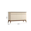 Ver imagem 2 de Buffet Balcão Mag 1.40m 3 Portas Estilo Retrô Cor Off White Cedro