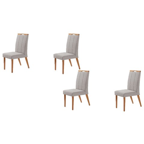Kit 4 Cadeiras Paris - Cinza Claro