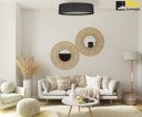 Ver imagem 3 de Plafon Oval Madeira Preto 75cm