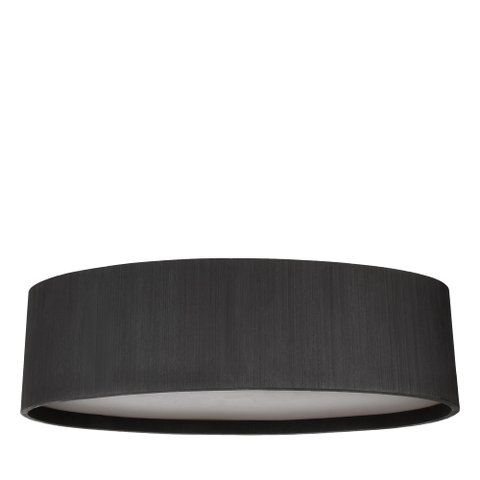 Plafon Oval Madeira Preto 75cm