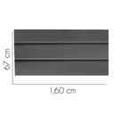 Ver imagem 2 de Painel Estofada Argentina 160cm Queen Size Para Cama Box Quarto Suede Cinza Escuro Grafite - Gat Mag