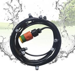 Mangueira Climatizadora 10 Metros Nevoa Sistema de Irrigaçao Jardim Quintal Grama Plantaçao - 5