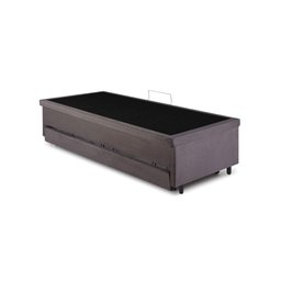 Bicama Box com Baú Solteiro 88x188 com Colchão Auxiliar Suede Cinza - 10