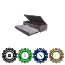 Ver imagem 6 de Bicama Box com Baú Solteiro 88x188 com Colchão Auxiliar Suede Cinza