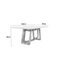 Ver imagem 3 de Mesa em Madeira Maciça 180x90cm Tampo Vidro Genova 