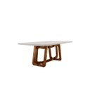Ver imagem 1 de Mesa em Madeira Maciça 180x90cm Tampo Vidro Genova Yescasa