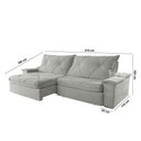 Ver imagem 6 de Sofá Apollo Linho 02 Módulos 80 Cm B25cm Meu Sofá Online A230 Linho Cinza