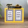 Porta-Retrato Decorativo Em Mdf Amarelo Família 10X15Cm - 4